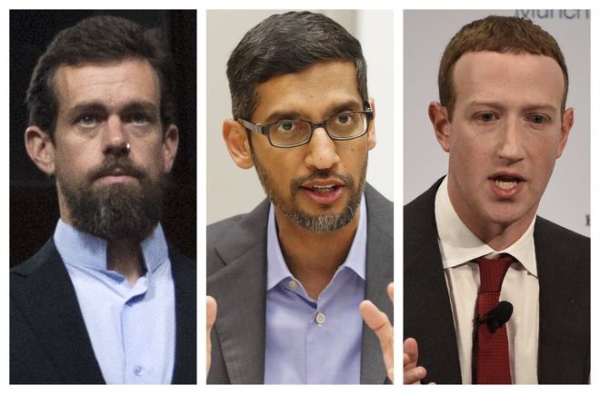Facebook、谷歌以及 Twitter CEO 自愿 28 日前往國會參加聽證會