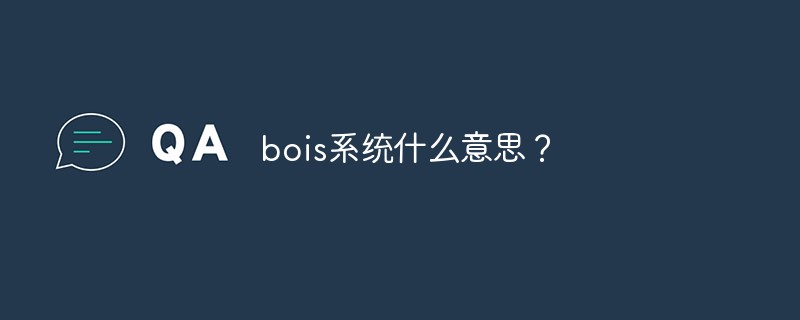bois系統(tǒng)什么意思？