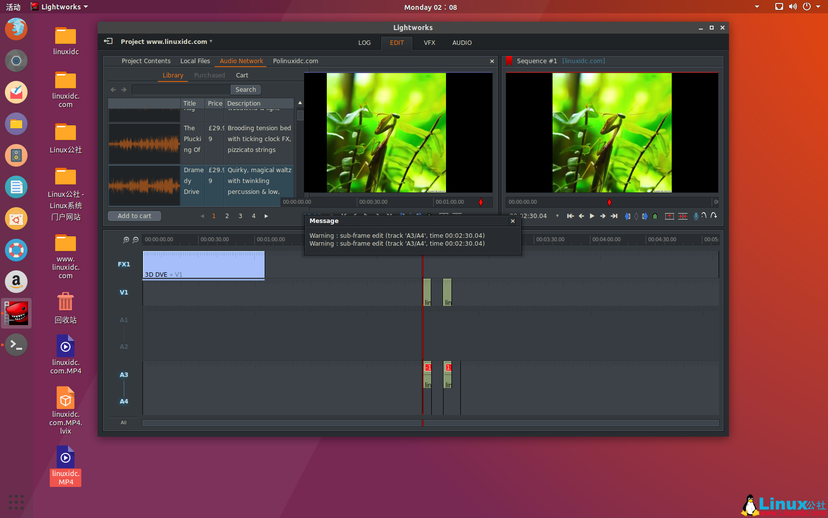 Ubuntu 18.04中PPA安裝專業電影剪輯軟件Lightworks 14.5