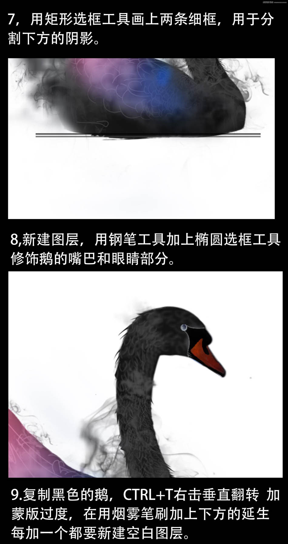ps設計超酷的黑天鵝海報
