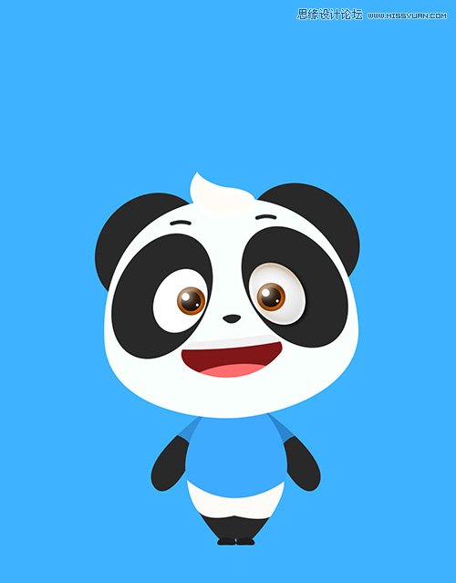 用PS繪制萌萌可愛的3D卡通熊貓