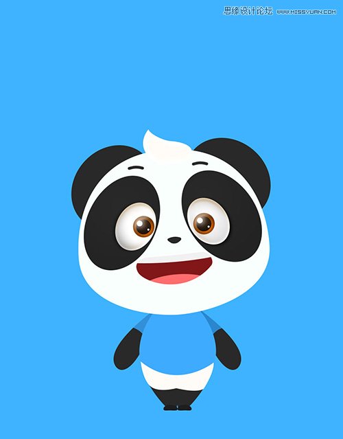 用PS繪制萌萌可愛的3D卡通熊貓