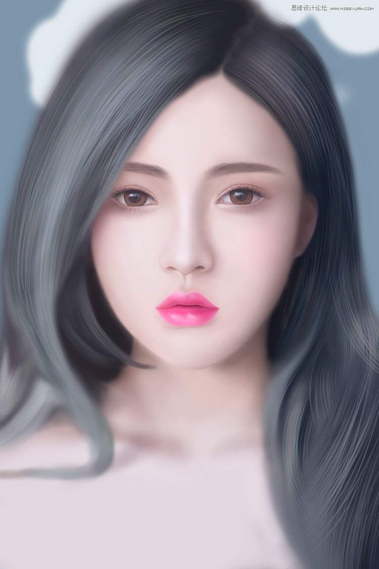 PS繪制清純美麗的女孩教程