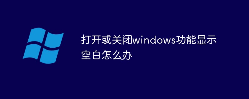 打開或關閉windows功能顯示空白怎么辦