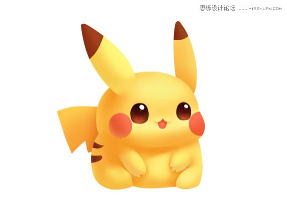 用PS繪制3D立體風格的皮卡丘圖標