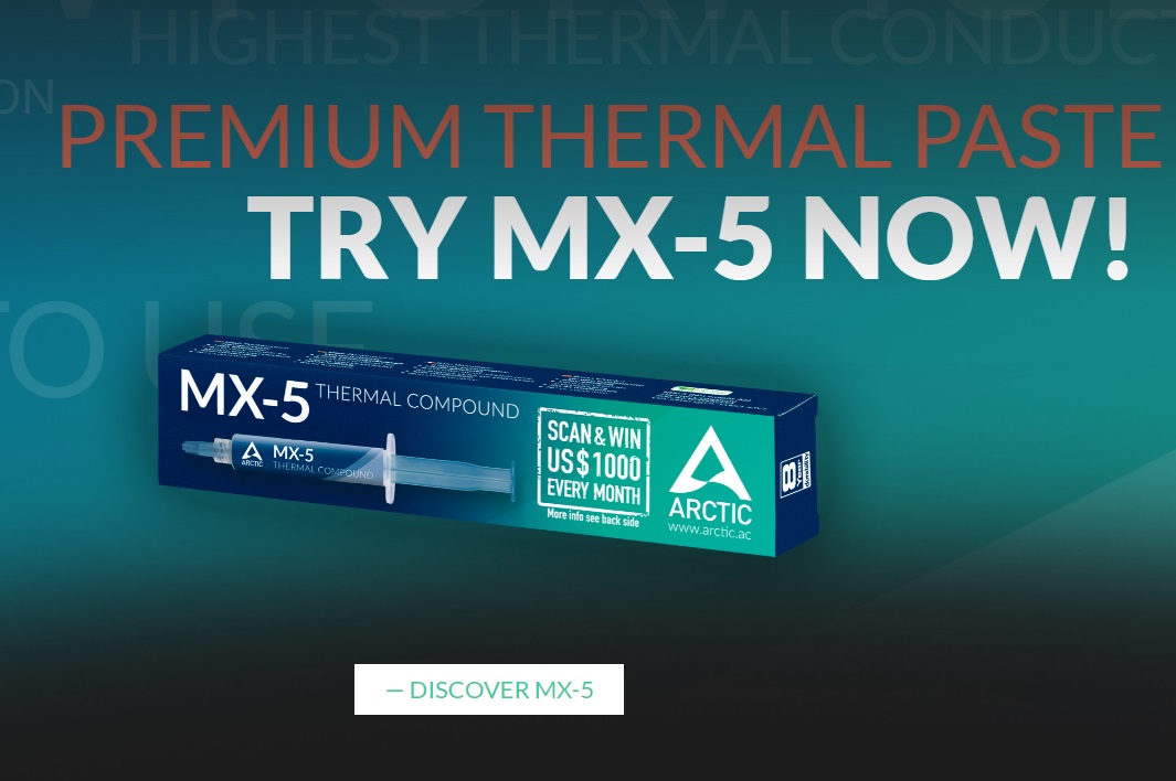 ARCTIC MX-5 導熱硅脂正式發布：粘度低易涂抹，5.89 美元起