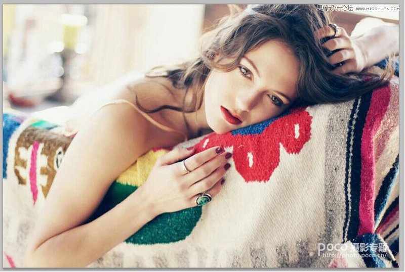 PS調出美女人像朦朧柔焦效果