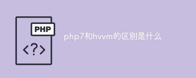 php7和hvvm的區別是什么