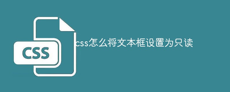 css怎么將文本框設置為只讀