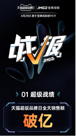 堅果智慧墻O 1火爆開售，JMGO堅果投影天貓超品日完美收官