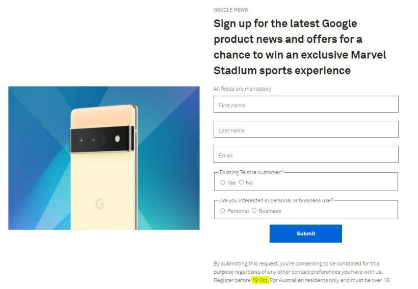 澳大利亞運營商暗示，谷歌 Pixel 6/Pro 將于 10 月 19 日推出