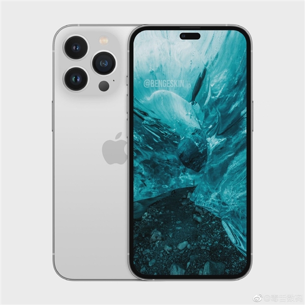 劉海沒了！iPhone 14 Pro渲染圖曝光：“藥丸”形居中打孔屏
