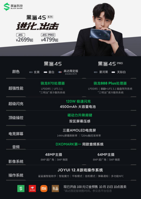 進(jìn)化出擊!黑鯊4S系列全系搭載磁力升降肩鍵2699元起!