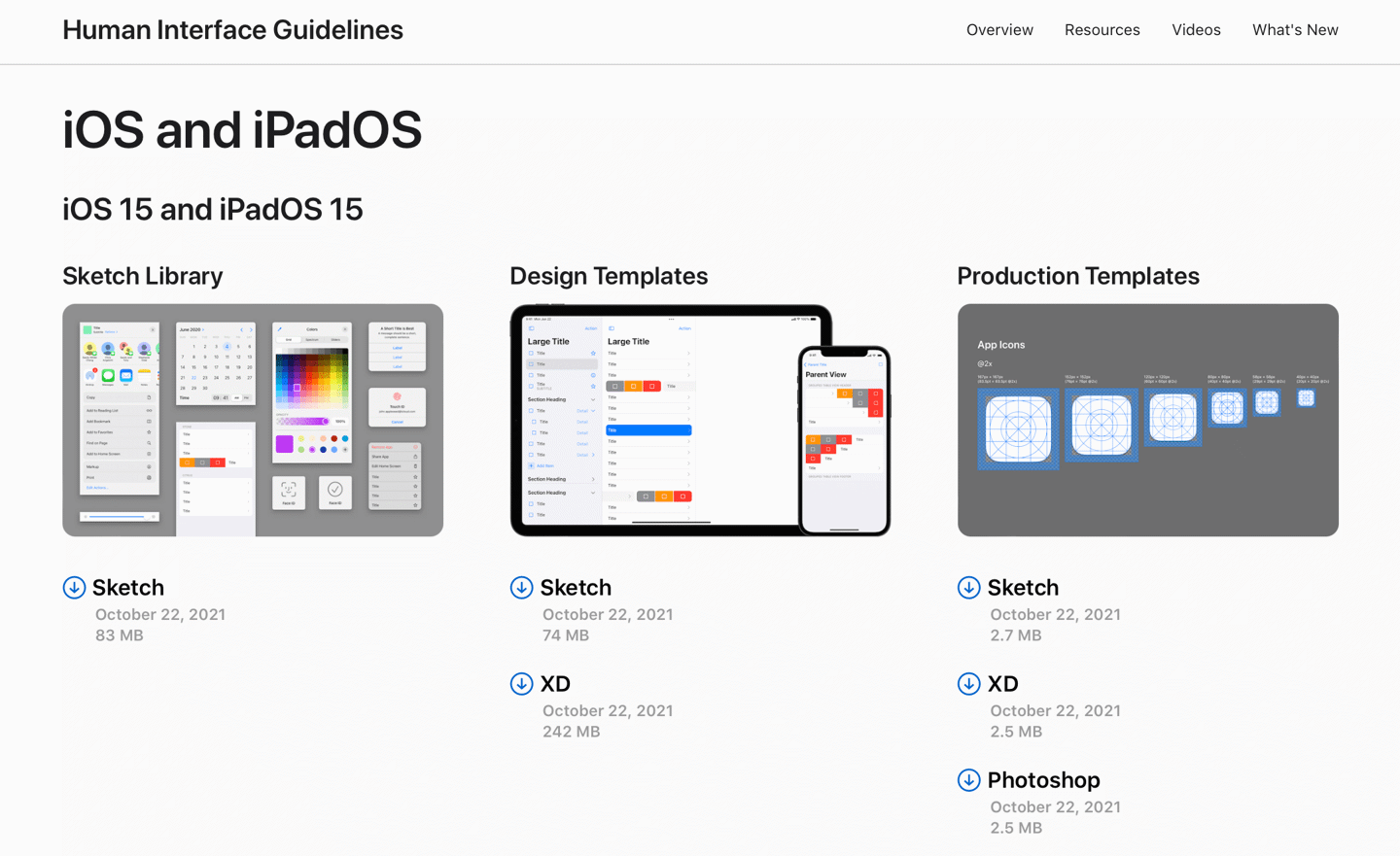 蘋果更新 iOS 15/iPadOS 15 設(shè)計(jì)資源,推出新模板、字體和網(wǎng)站