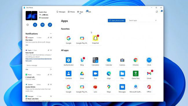 外觀大改,微軟 Win11 新版“你的手機”App 更多內容搶先看