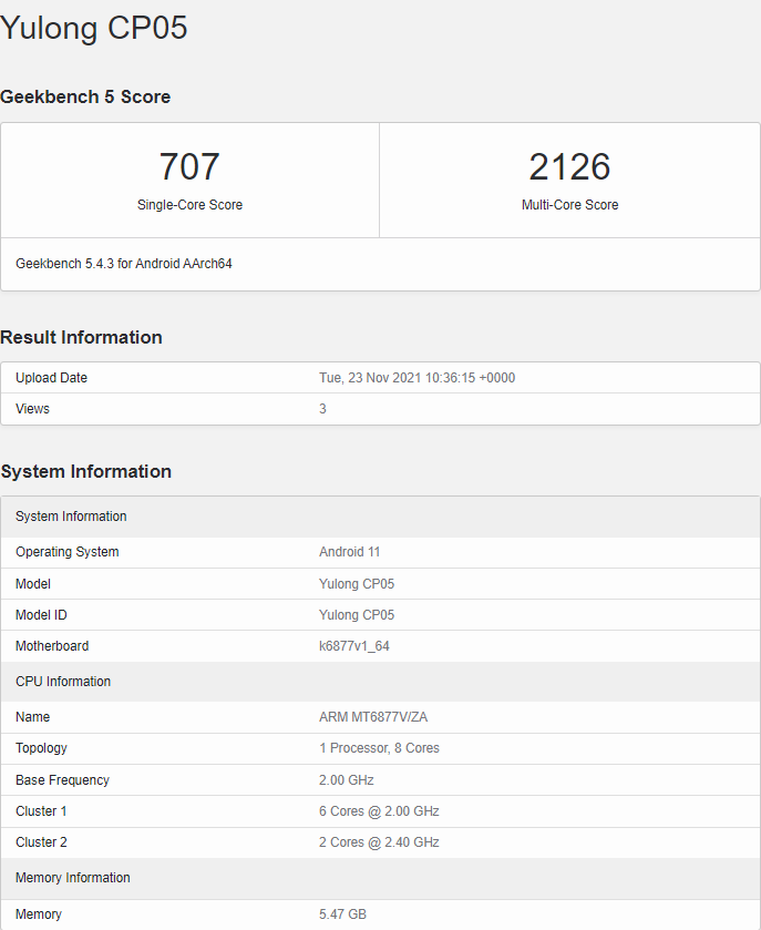 酷派 COOL 20 Pro 跑分出爐：搭載天璣 900 芯片，6GB 內存