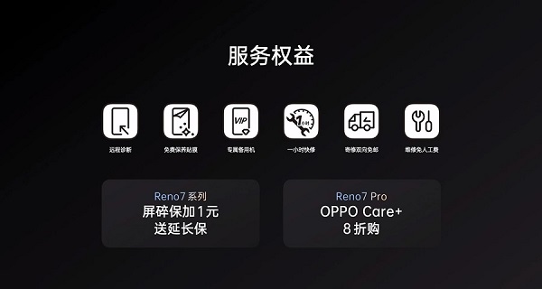 Reno7系列新品正式發布 送你6大貼心服務權益