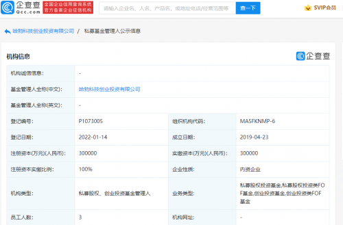 華為旗下哈勃投資正式進軍私募,已完成備案登記