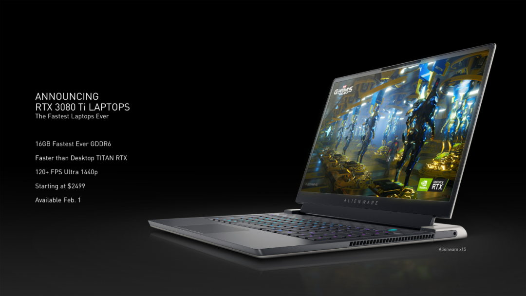 英偉達 RTX 3080 Ti / 3070 Ti 筆記本 2 月 1 日發售：9500 元起，4 代 Max-Q 技術