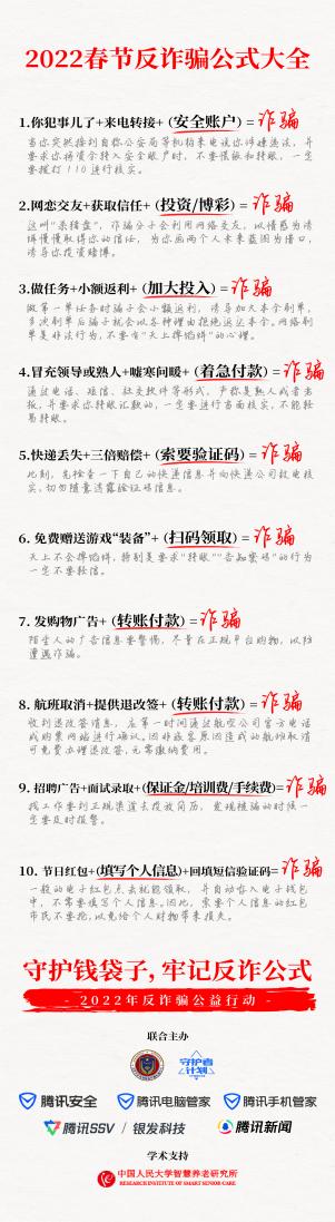 守護錢袋子，牢記反詐公式！警方聯合騰訊發起反詐公益行動