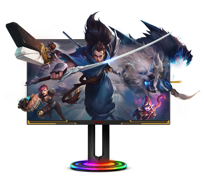AOC 《英雄聯盟》深度定制顯示器上架:2K 170Hz,2999 元