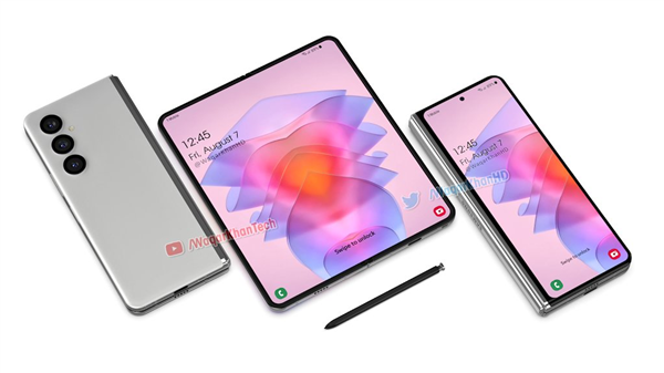 首款7.56英寸驍龍8真全面屏!三星Galaxy Z Fold4工業設計首曝光