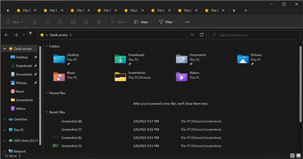 微軟新版Win11 dev 22572發布:資源管理器終于支持多標簽頁了!