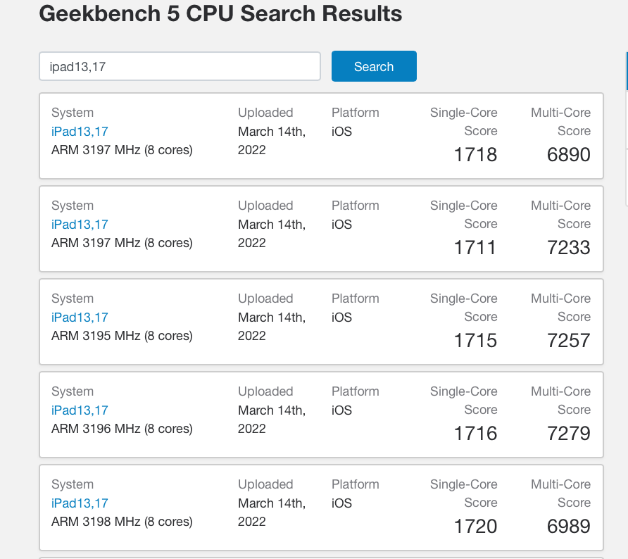 蘋果 iPad Air 5 跑分曝光:搭載滿血 M1 芯片,性能與 iPad Pro 基本相同