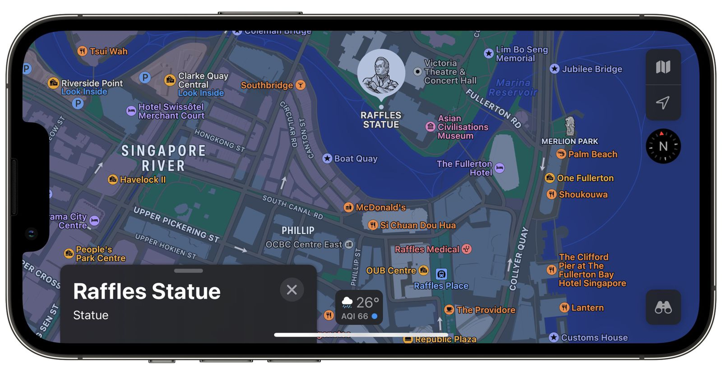重新設計后,蘋果地圖 Apple Maps 現(xiàn)已支持德國和新加坡
