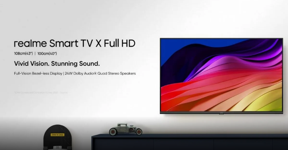 Realme Smart TV X 電視參數(shù)曝光:43/40 英寸 1080p,24W 揚(yáng)聲器