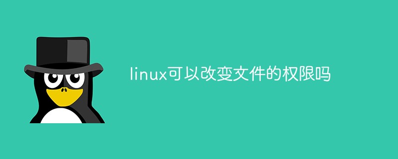 linux可以改變文件的權限嗎