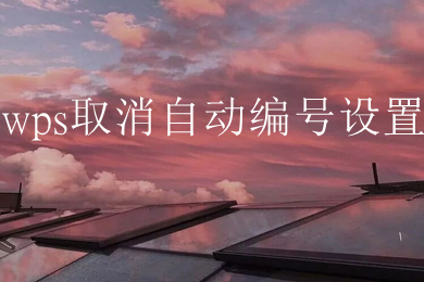 wps取消自動編號設(shè)置 wps自動編號怎么取消