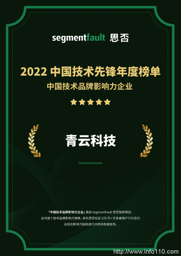以技術(shù)創(chuàng)新引領(lǐng)數(shù)字化轉(zhuǎn)型，青云科技獲評“中國技術(shù)品牌影響力企業(yè)”